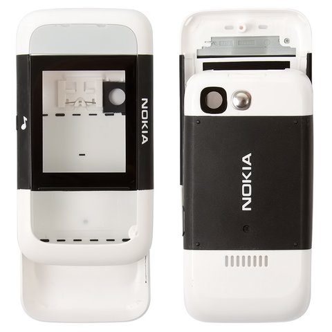 Корпус для Nokia 5200, High Copy, чорний, передня і задня панель