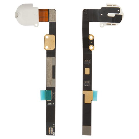 Шлейф для iPad Mini, конектора навушників, білий, з компонентами