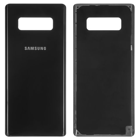 Задня панель корпуса для Samsung N950F Galaxy Note 8, чорна, midnight black