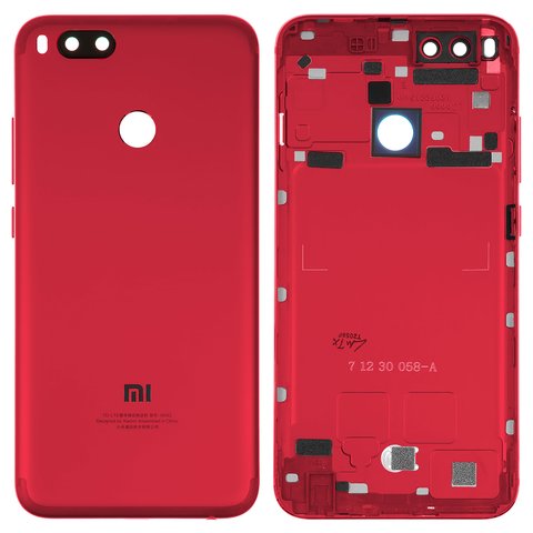Задняя панель корпуса для Xiaomi Mi 5X, Mi A1, красная, MDG2, MDI2, MDE2