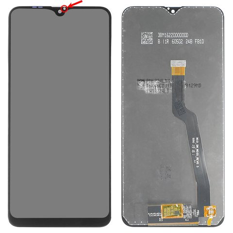 Дисплей для Samsung A105 Galaxy A10, чорний, без рамки, Оригінал переклеєне скло 