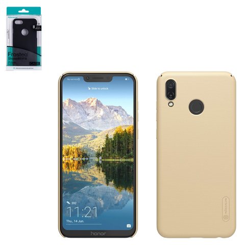 Чохол Nillkin Super Frosted Shield для Huawei Honor Play, золотистий, матовий, з підставкою, пластик, #6902048160194