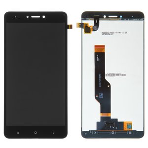 Дисплей для Xiaomi Redmi Note 4X, чорний, без рамки, High Copy