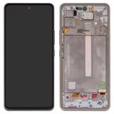 Дисплей для Samsung A536 Galaxy A53 5G, белый, с рамкой, Original (PRC)