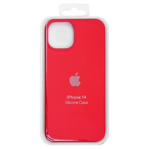 Чохол для iPhone 14, червоний, Original Soft Case, силікон, red 14  full side