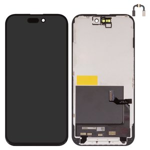 Дисплей для iPhone 15, черный, с рамкой, Copy, TFT , JK