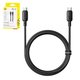 USB кабель Baseus Silky, 2xUSB тип-C, 200 см, 100 Вт, черный, силиконовый, #P10377704113-01