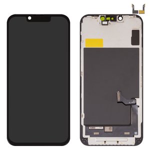 Дисплей для iPhone 16e, черный, с рамкой, Copy, TFT , ZY, LTPS HD+