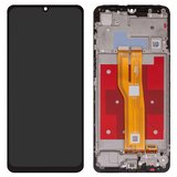 Дисплей для Samsung A075 Galaxy A07 4G, черный, с рамкой, Original (PRC)