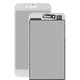 Стекло корпуса для Apple iPhone 7 Plus, с рамкой, с поляризационной пленкой, с OCA-пленкой, белое