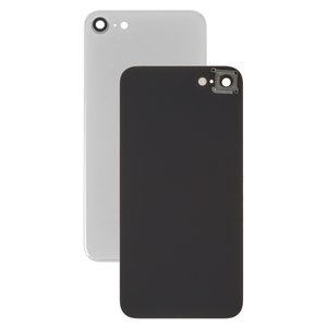 Housing Back Cover compatible with iPhone 8, white, with camera lens, small hole 