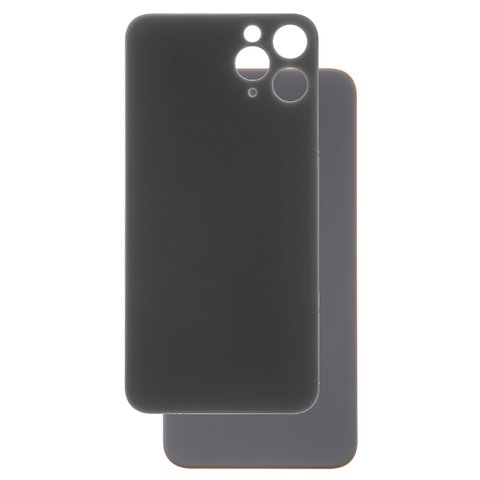 Housing Back Cover compatible with iPhone 11 Pro, gray, need to remove the camera glass, small hole, matte space gray 