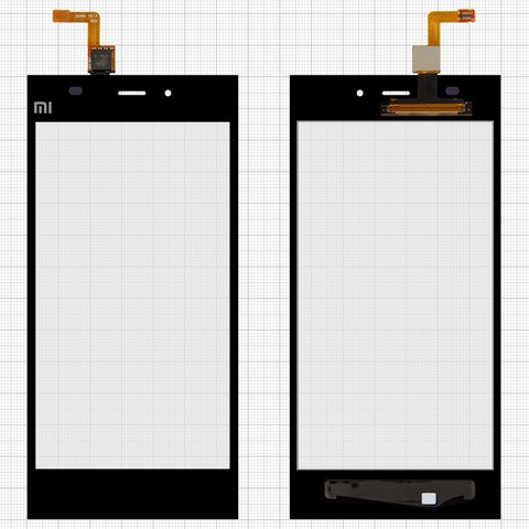 Touchscreen compatible with Xiaomi Mi 3, black 