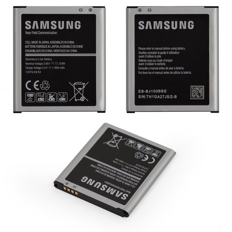Batería EB BJ100BBE puede usarse con Samsung J100H DS Galaxy J1, Li ion, 3.8 V, 1850 mAh, Original PRC 