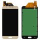 LCD compatible with Samsung A800 Dual Galaxy A8, (golden, without frame, original (change glass) )