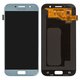 LCD compatible with Samsung A520 Galaxy A5 (2017), (blue, without frame, original (change glass) , blue mist)