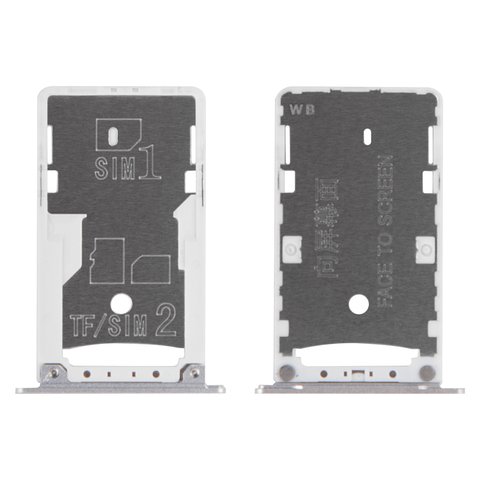 SIM Card Holder compatible with Xiaomi Redmi Note 4, white 