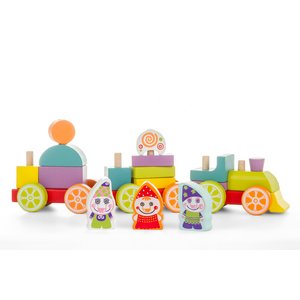 Wooden Construction Set CUBIKA Dwarfs Treasure Train LP 4