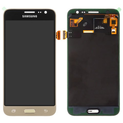 Pantalla LCD puede usarse con Samsung J320 Galaxy J3 2016 , dorado, con ajuste de brillo, Best copy, sin marco, Copy, TFT 