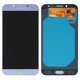 Pantalla LCD puede usarse con Samsung J730 Galaxy J7 (2017), azul claro, sin marco, High Copy, (OLED)