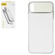 Case Baseus compatible with iPhone XS Max, (white, with PU Leather insert, transparent, PU leather, plastic) #WIAPIPH65-SS02