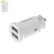 Car Charger Baseus C8-K, (white, 15 W, 2 outputs, 12-24 V) #CCALL-ML02