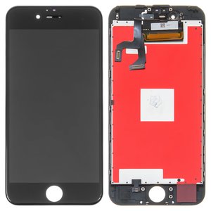Pantalla LCD puede usarse con iPhone 6S, negro, con marco, AAA, con plásticos de cámara y sensor de acercamiento, tianma