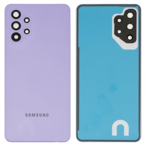 Panel trasero de carcasa puede usarse con Samsung A325 Galaxy A32, morada, con vidrio de cámara