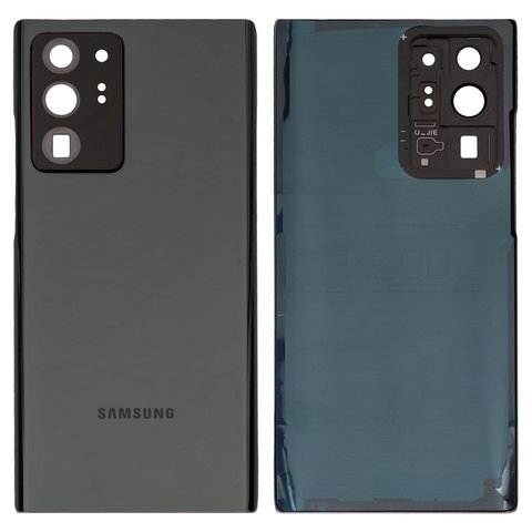 Housing Back Cover compatible with Samsung N985F Galaxy Note 20 Ultra, black, with camera lens 