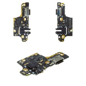 Шлейф для Xiaomi Poco X3, Poco X3 Pro, коннектора наушников, коннектора зарядки, с микрофоном, с компонентами, Original PRC , плата зарядки, MZB07Z0IN, MZB07Z1IN, MZB07Z2IN, MZB07Z3IN, MZB07Z4IN, MZB9965IN, M2007J20CI