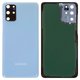 Housing Back Cover compatible with Samsung G985 Galaxy S20 Plus, G986 Galaxy S20 Plus 5G, (blue, with camera lens, cloud blue)