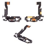 Cable flex puede usarse con iPhone 12, iPhone 12 Pro, del conector de carga, negro, con micrófono, con componentes, Original (PRC)