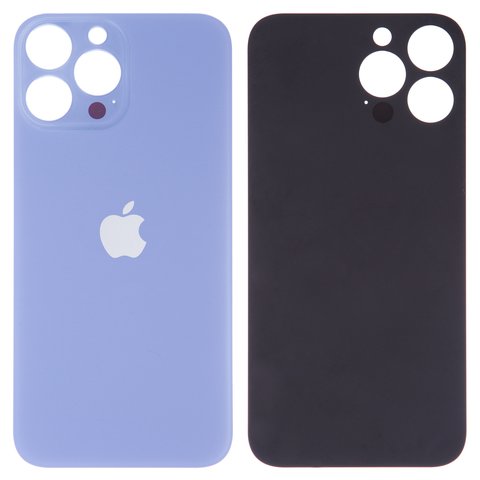 Housing Back Cover compatible with iPhone 13 Pro Max, blue, need to remove the camera glass, sierra Blue, small hole 