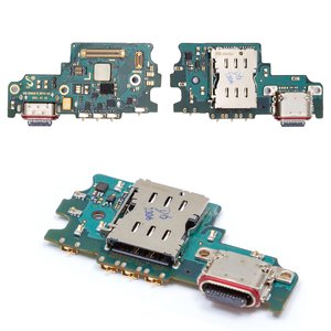 Flat Cable compatible with Samsung G990B Galaxy S21 FE 5G, charge connector, with SIM connector, with microphone, High Copy, charging board 