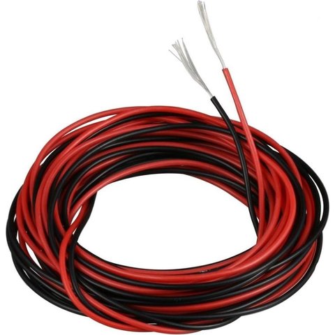 Alambre con aislamiento de silicona 28AWG, 0.08 mm², 1 m, negro, UL3135