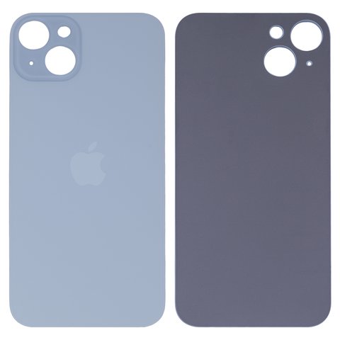 Housing Back Cover compatible with iPhone 15 Plus, blue, no need to remove the camera glass, HC, big hole 