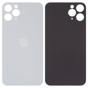 Panel trasero de carcasa puede usarse con iPhone 11 Pro, plateada, blanco, no es necesario desmontar la cámara, Original PRC , big hole, matte silver