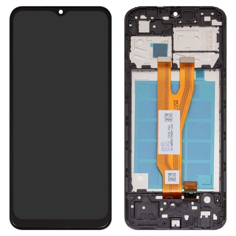 LCD compatible with Samsung A032 Galaxy A03 Core, black, with frame, High Copy 