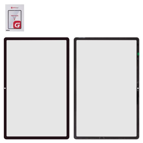 Housing Glass G+OCA PRO compatible with Samsung X610, X616  Galaxy Tab S9 FE Plus, with OCA film, black 