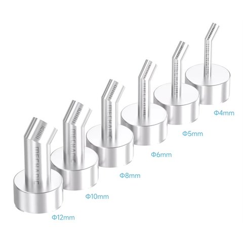 Насадка термофена Mechanic 2008 Original, изогнутая, 6in1, 4mm 5mm 6mm 8mm 10mm 12mm
