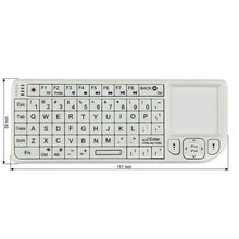 Teclado inalámbrico mini con panel táctil blanco - Descripción breve
