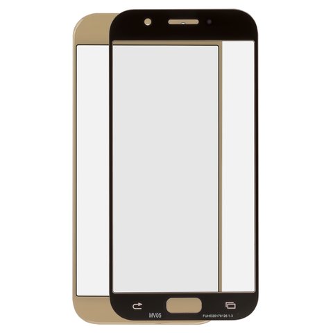 Housing Glass compatible with Samsung A520F Galaxy A5 2017 , golden 