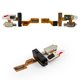 Flat Cable compatible with Huawei Ascend G7, (headphone connector,  with proximity sensor , with vibro, with components)