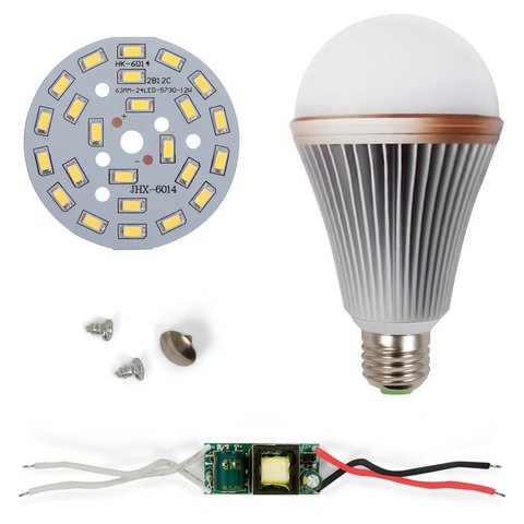LED Light Bulb DIY Kit SQ Q24 12 W cold white, E27 