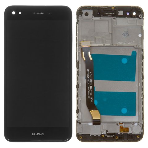 LCD compatible with Huawei Nova Lite 2017 , P9 Lite mini, Y6 Pro 2017 , black, with frame, High Copy, SLA L02, SLA L22, SLA L03