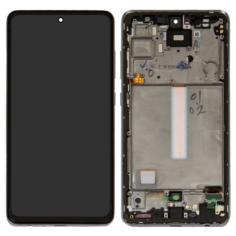 LCD compatible with Samsung A525 Galaxy A52, A526 Galaxy A52 5G, white, with frame, High Copy, OLED 6,42"