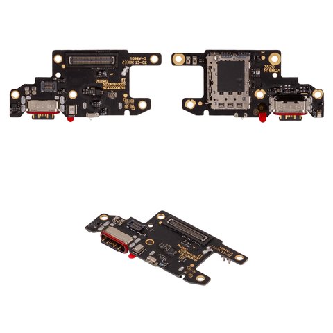 Flat Cable compatible with Xiaomi Poco X6, Redmi Note 13 Pro 5G, charge connector, with SIM connector, charging board 