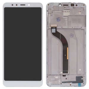 LCD compatible with Xiaomi Redmi 5, white, with frame, Copy, MDG1, MDI1 