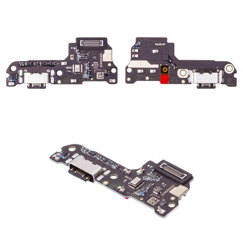 Flat Cable compatible with Xiaomi Poco M7 4G, Redmi 15 4G, Redmi 15 5G, charge connector, with components, Original PRC , charging board 