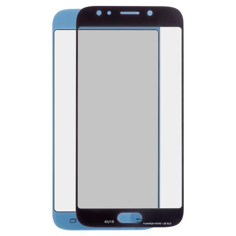 Vidrio de carcasa puede usarse con Samsung J730F Galaxy J7 2017 , plateado, azul claro